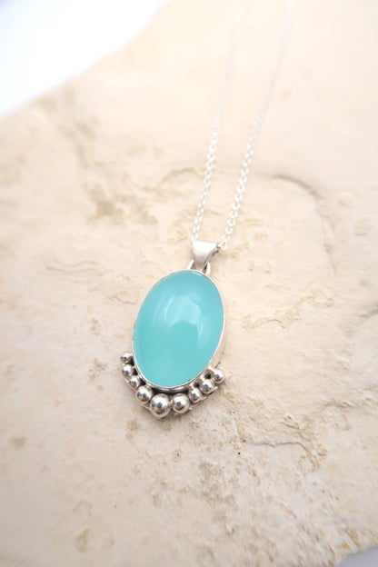 Blue Chalcedony Pendant