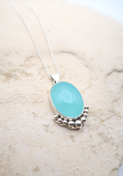 Blue Chalcedony Pendant