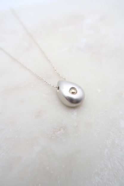 Silver & Gold drop pendant