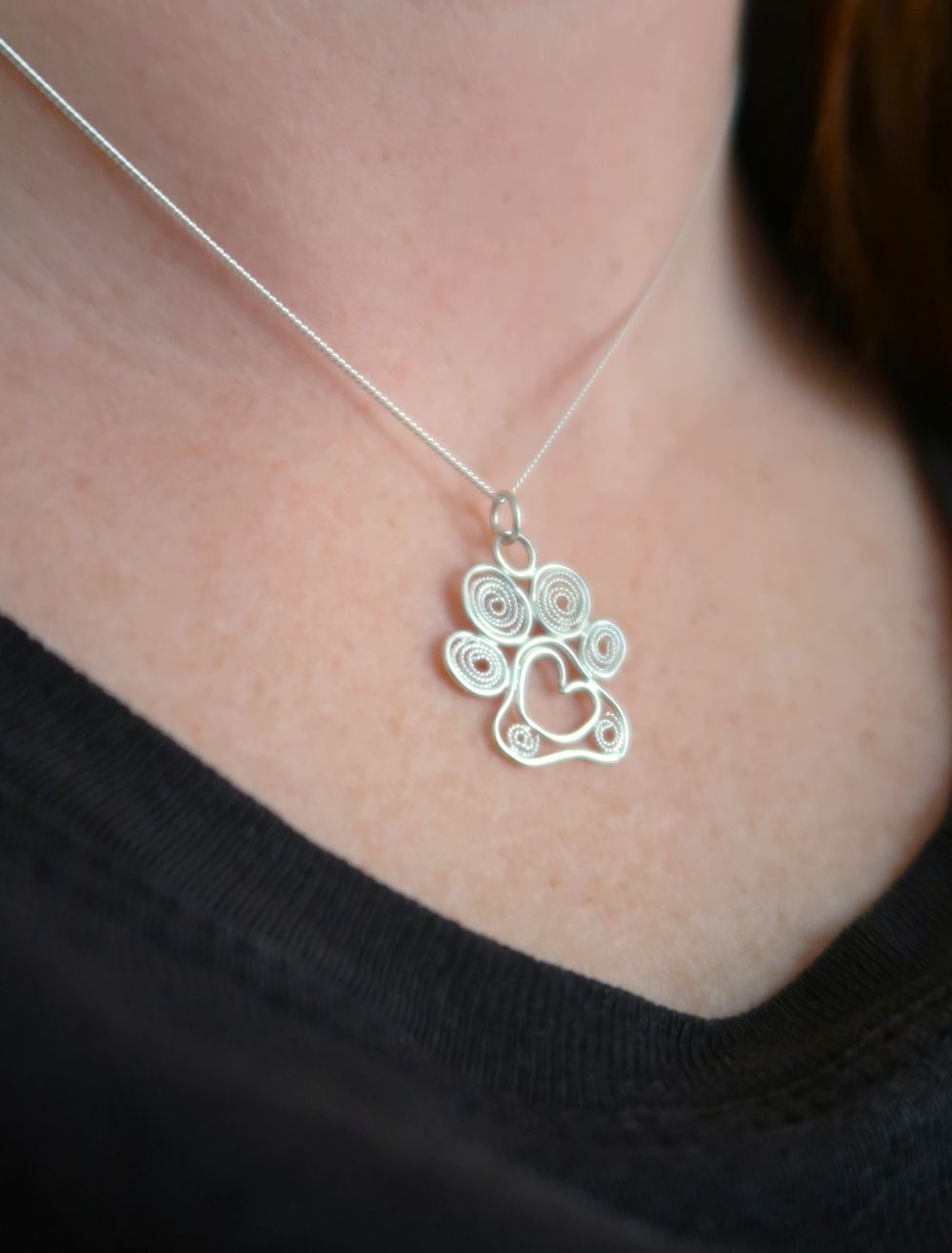 Paw Print Pendant