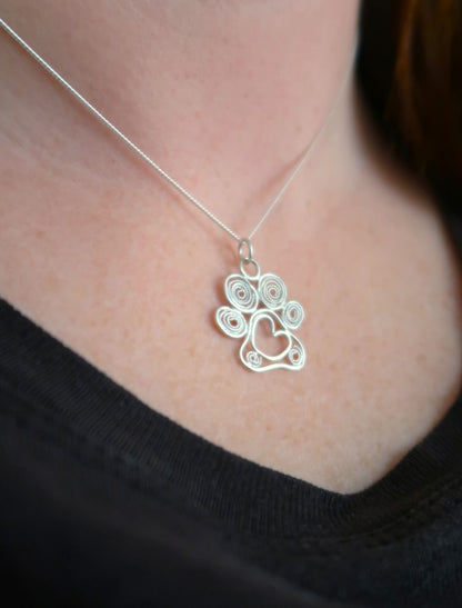 Paw Print Pendant