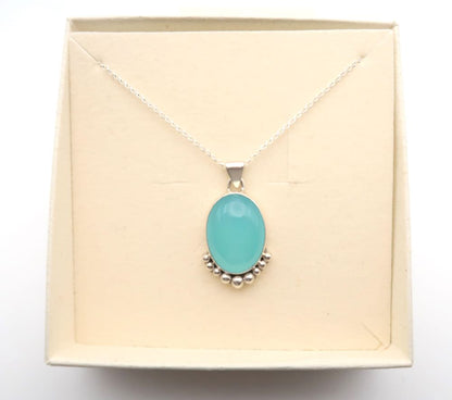 Blue Chalcedony Pendant