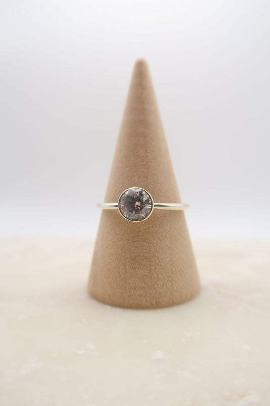 Cubic Zirconia Solitaire Ring