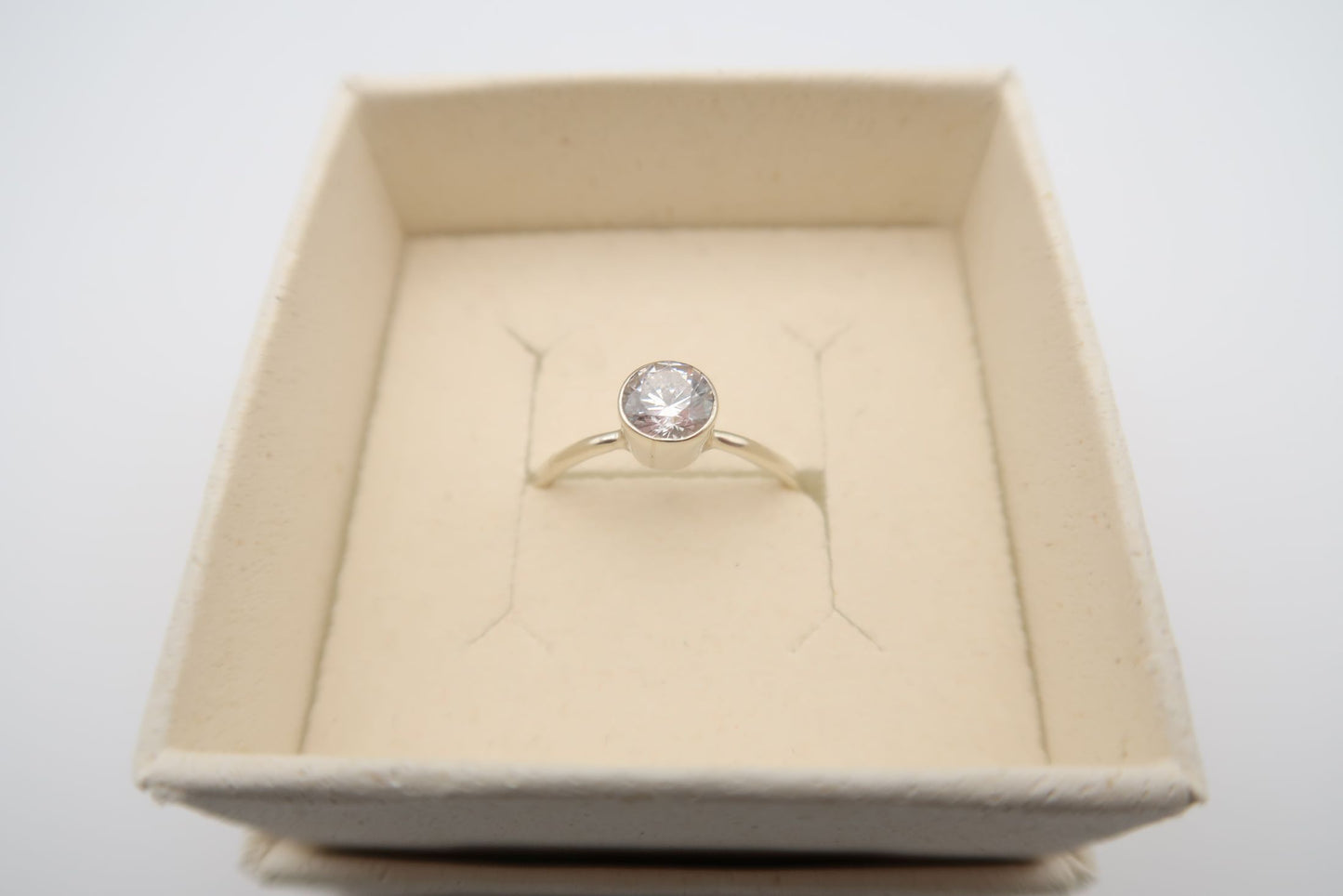 Cubic Zirconia Solitaire Ring