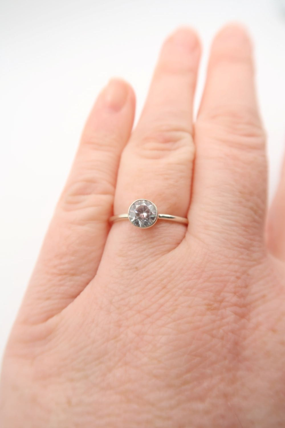 Cubic Zirconia Solitaire Ring