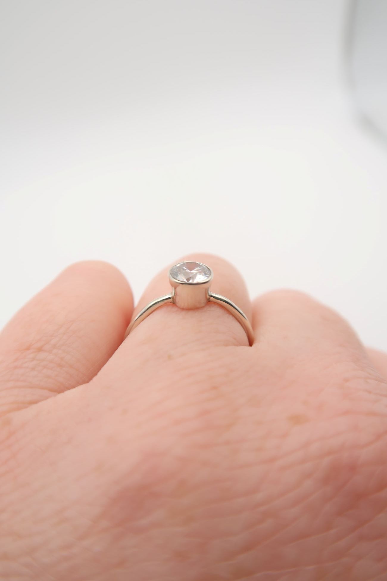 Cubic Zirconia Solitaire Ring