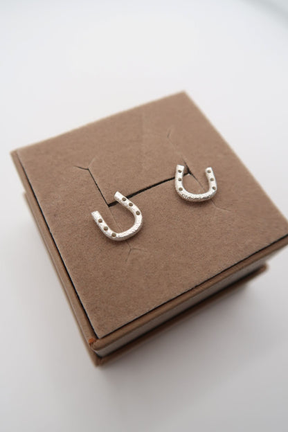 Horse Shoe Stud Earrings