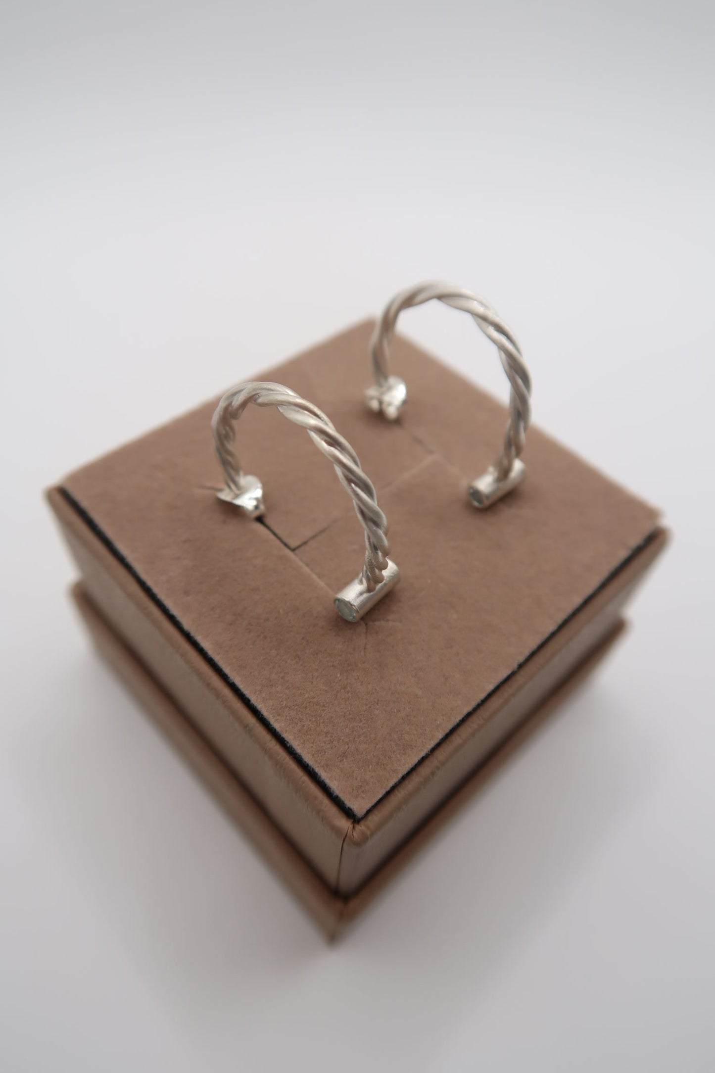 Twisted Gemstone Hoop