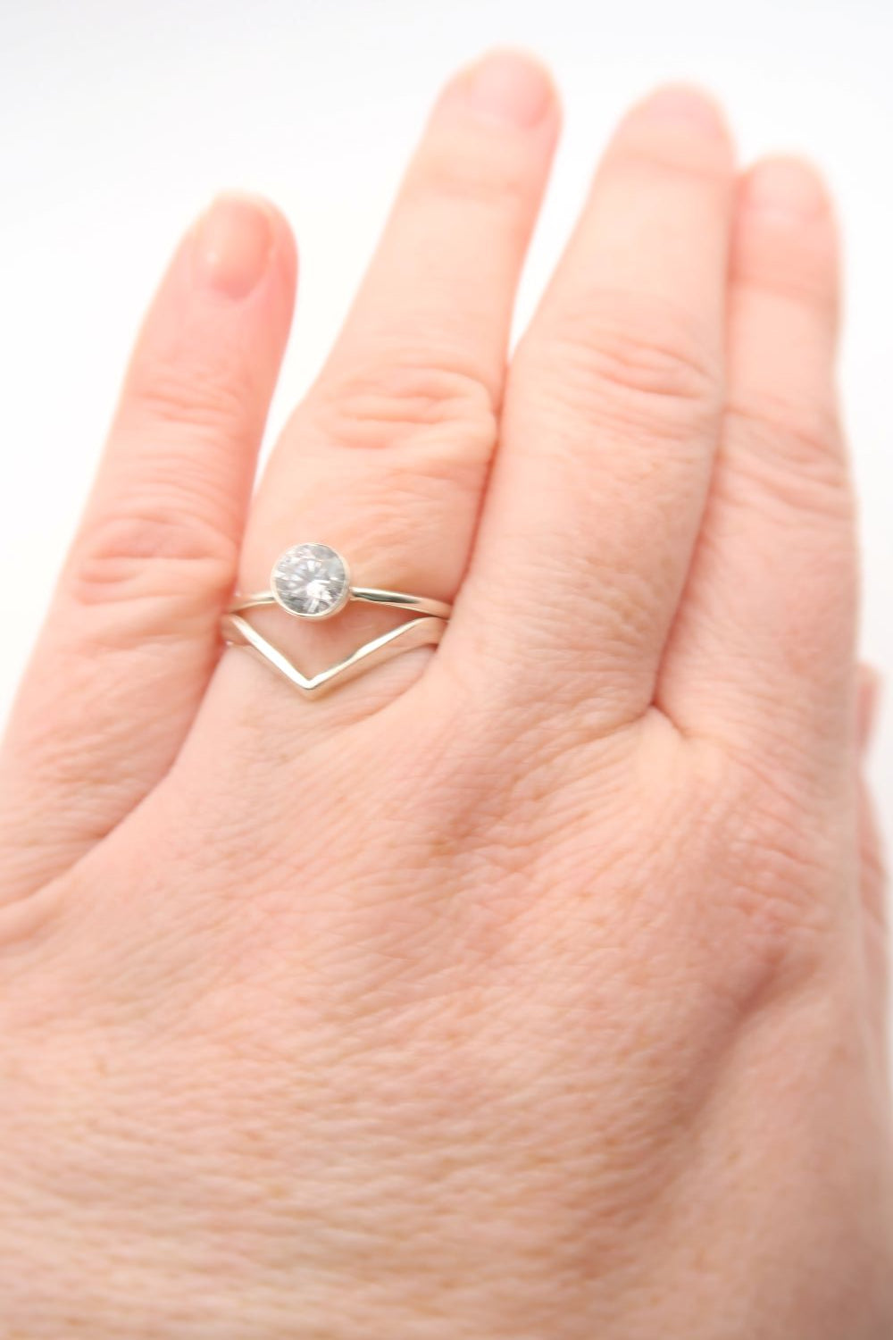 Cubic Zirconia Solitaire Ring